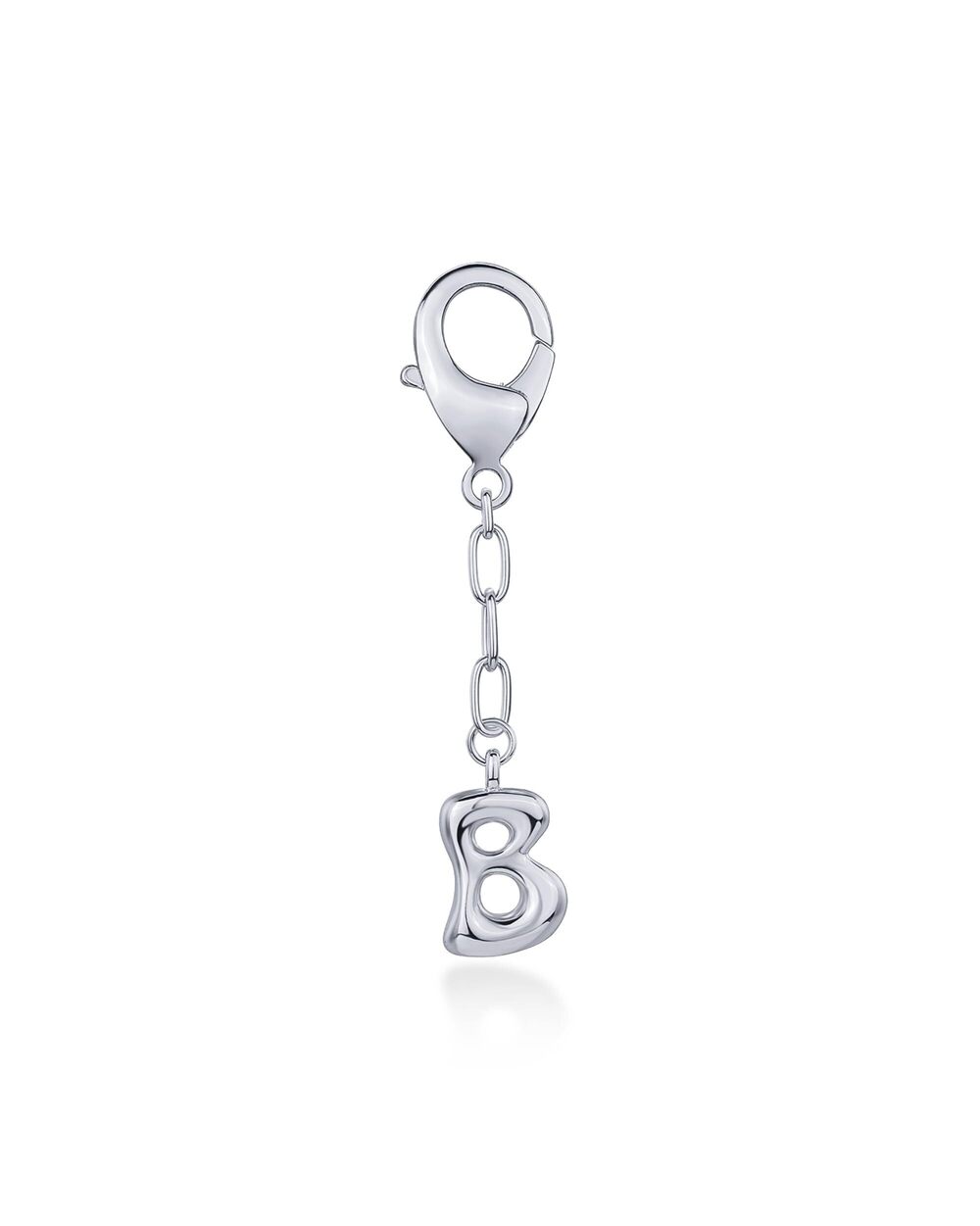 3502 Rhodium Plated Bubble Letter Bag Charm for Handbags | Trendy Gold